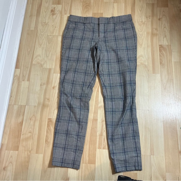 Banana Republic Pants - Banana Republic Womens Blue Plaid Sloan Ankle Business Trouser Size 0